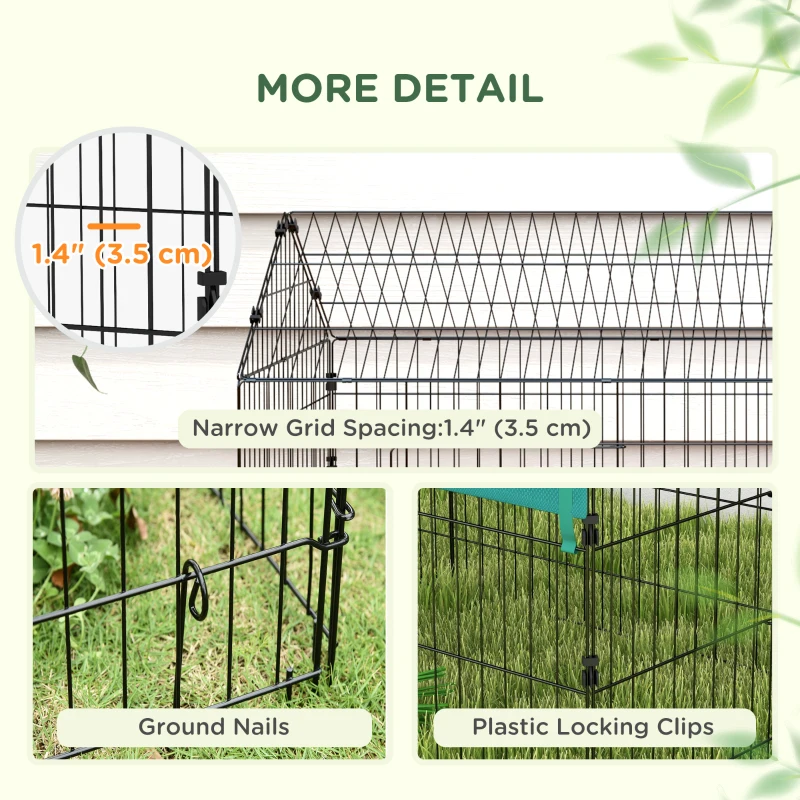 PawHut 87" Small Animal Cage with Roof, Indoor/Outdoor Use,  for Chicken, Rabbits, Chinchillas, Green