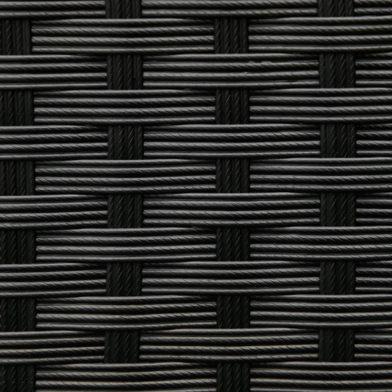 Outsunny Rattan Raised Garden Boxes, Elevated Flower Beds with Storage Shelf for Herbs, Flowers, Vegetables, Black