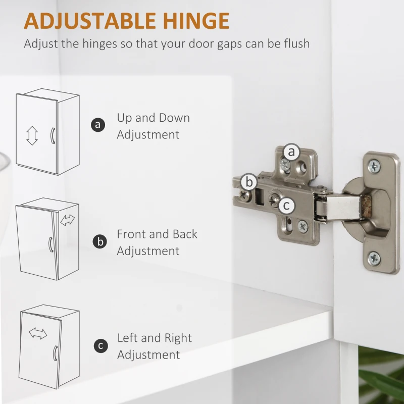 HOMCOM Freestanding Kitchen Microwave Cabinet Tall Cabinet with Doors Drawers Shelves, White