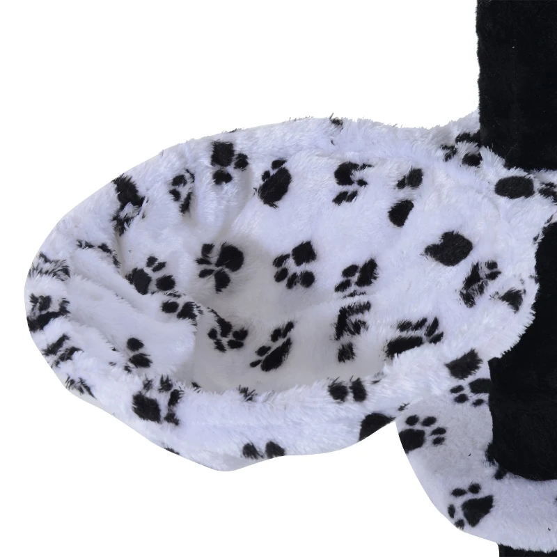 PawHut 60" Multi-Level Plush Cat Tree, Tall Cat Tower with Scratching Posts and Hammock, White