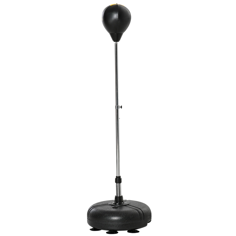 Soozier Reflex Bag with Stand, Freestanding Punching Bag Set with Speedball and Gloves, 52.4" -59.4" Adjustable Height for Home Gym Training