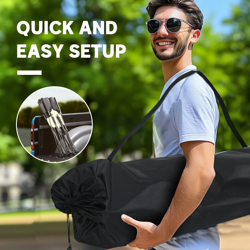 Outsunny Portable Camp Chair, Double Camping Chair with Cup Holders and Carry Bag, Support 551 lbs, Khaki