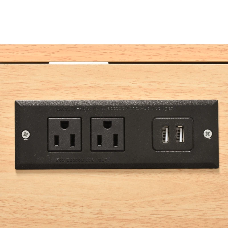 Kitchen Island with 3 Drawers, 2 Drop Leaves, Power Outlet, Spice Rack, Rolling Cart for Kitchen, Dining Room, 56" L x 33.5" W x 36.5" H, Black