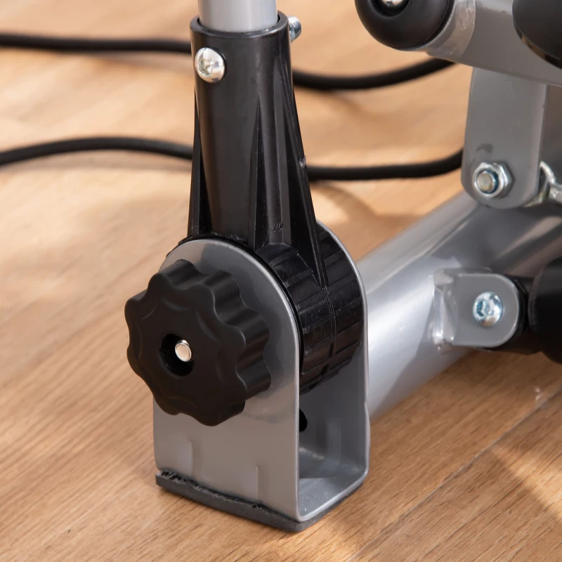 Soozier Twist Stair Stepper Exercise Machine with Rocking Handlebars, Cardio Climber Exercise Equipment with Hydraulic Resistance, LCD Display for Home Workout Exercise, Silver