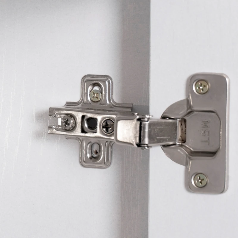 Rolling Cart with Tilt-Out Trash Cabinet, Spice and Towel Rack, Adjustable Shelf, Kitchen Island with Drop Leaf, 51" L x 20" W x 35" H, White