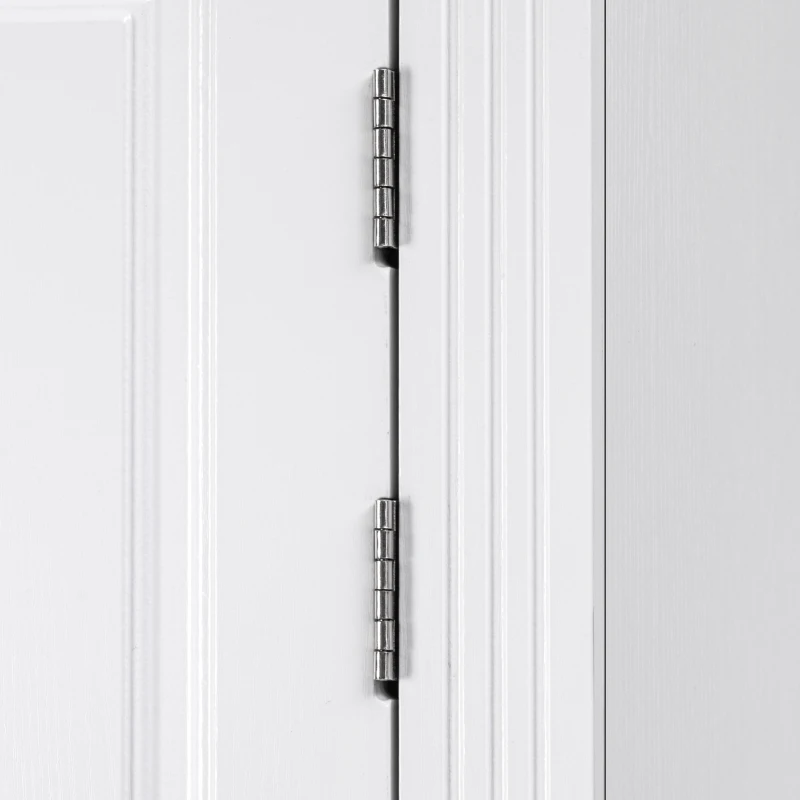 Pantry Cabinet with 2 Large Drawers, 8 Door Shelves, Embossed Texture, Farmhouse Style Kitchen Cupboard, 30.5" L x 16" W x 71" H, White