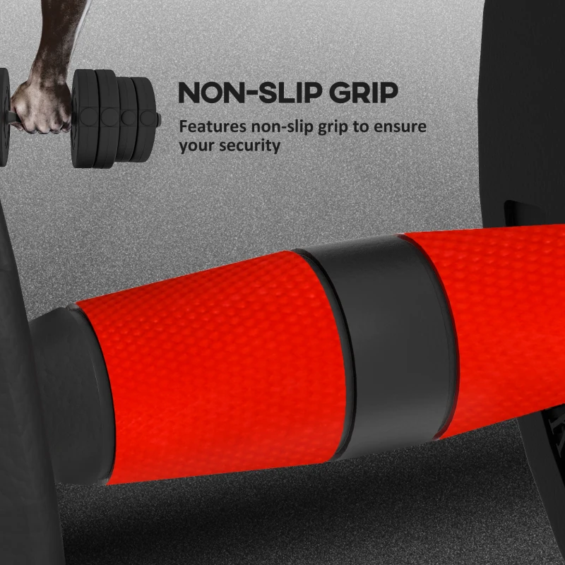 Soozier 66lbs 2-in-1 Adjustable Dumbbells Weight Set, Dumbbell Hand Weights Barbell for Body Fitness, Lifting Training for Home, Office, Gym, Black and Red