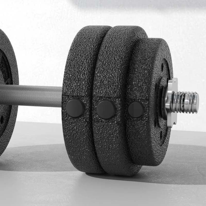 Soozier 66 lbs Adjustable Dumbbells Weight Set Dumbbell Hand Weight Barbell for Body Fitness Lifting Training for Home Office Gym, Black