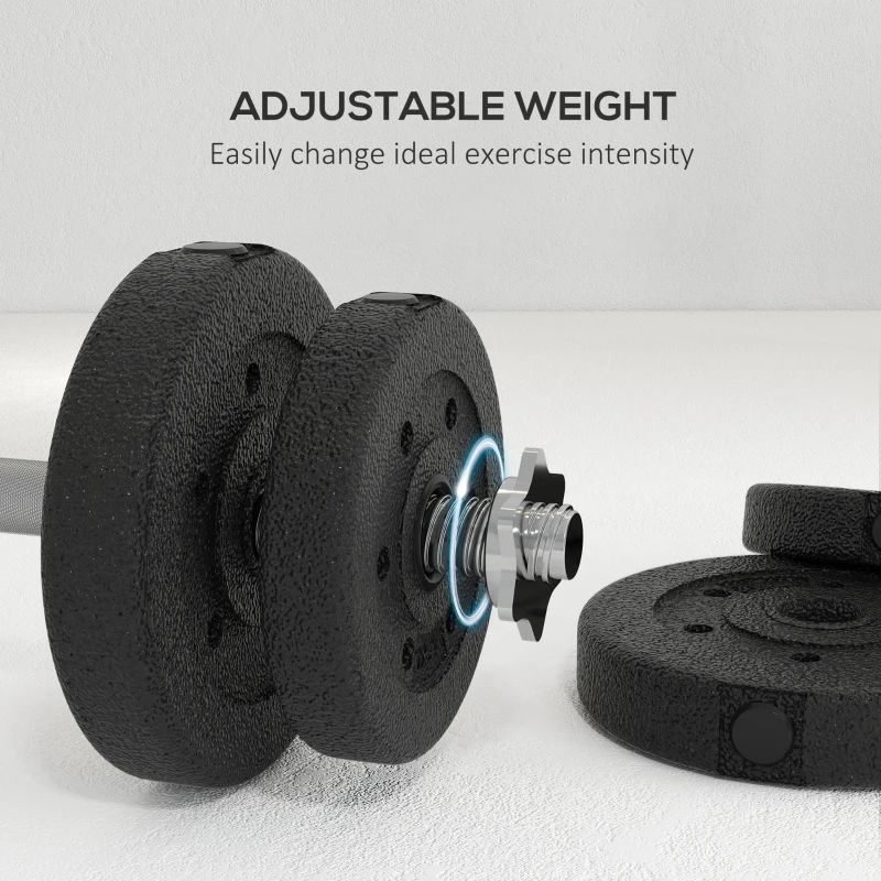 Soozier 66 lbs Adjustable Dumbbells Weight Set Dumbbell Hand Weight Barbell for Body Fitness Lifting Training for Home Office Gym, Black