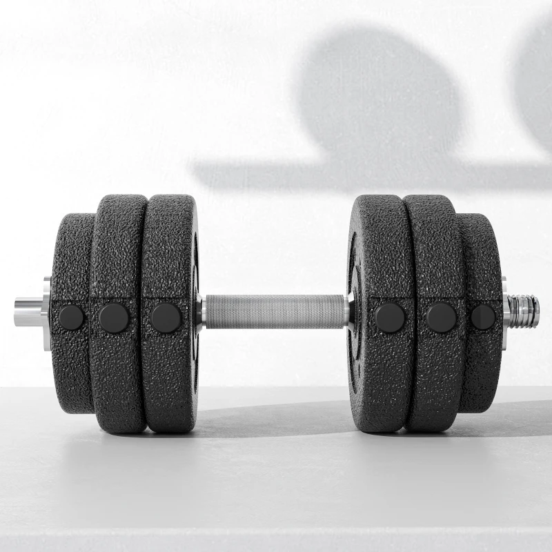 Soozier 66 lbs Adjustable Dumbbells Weight Set Dumbbell Hand Weight Barbell for Body Fitness Lifting Training for Home Office Gym, Black