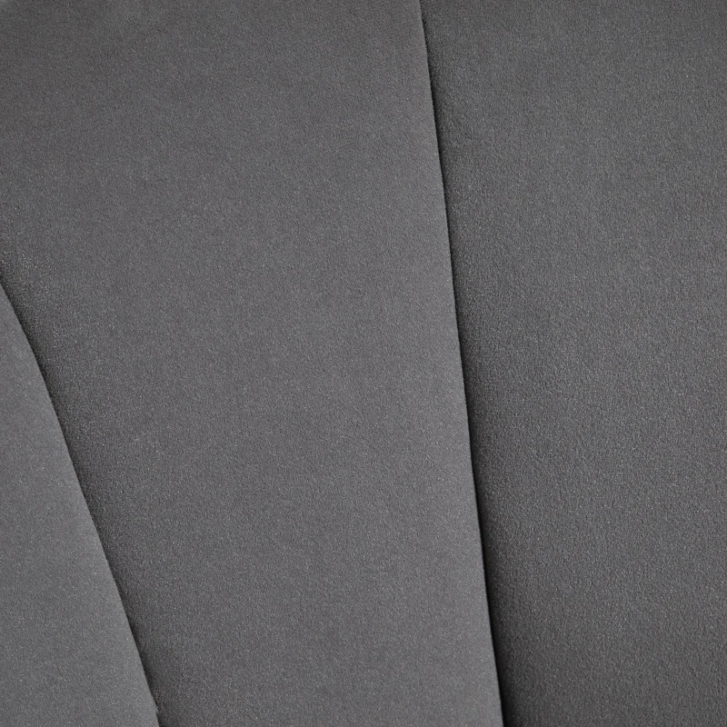 HOMCOM Modern Accent Chair Leisure Club Chair with Velvet-Touch Fabric Wood Legs for Living Room, Dark Grey