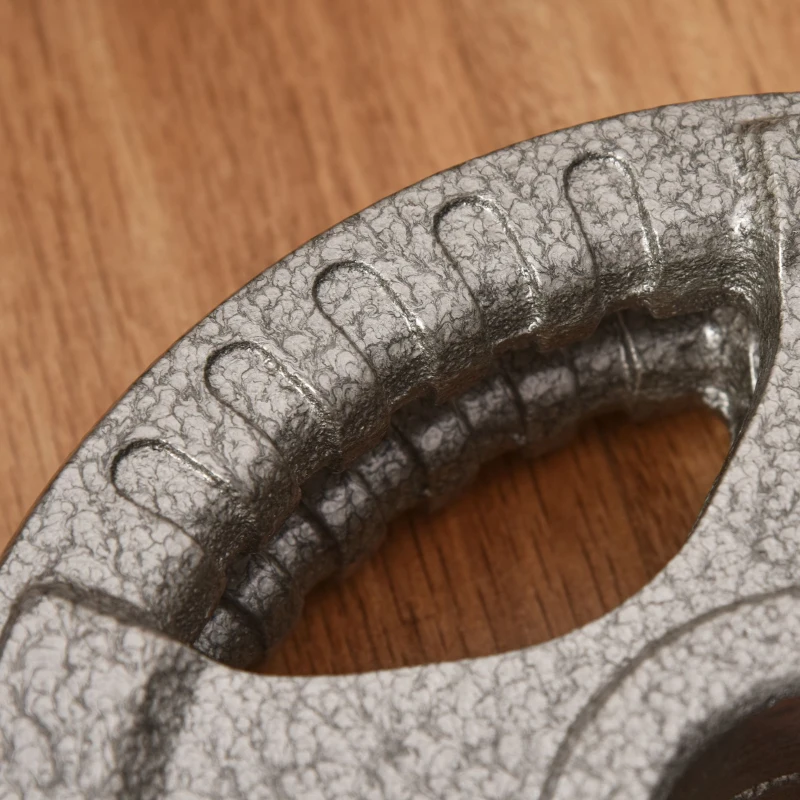 Soozier Set of 4 Weight Plates for 2"/5cm hole Dumbbell Handle Bar, 33 lbs Dumbbell Plates Barbell Weights, 2 x 11 lbs, 2 x 5.5 lbs, Silver