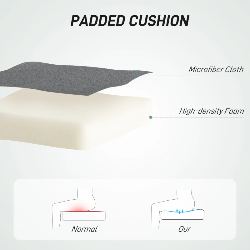 HOMCOM Armless Office Chair, 360° Swivel Desk Chair with Adjustable Height & Tilt Function for Home Office, Study, Dark Grey