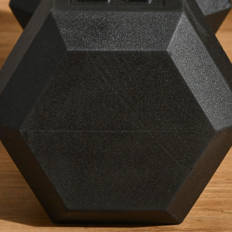 Soozier 50lbs Rubber Hex Dumbbells Weight Dumbbell Hand Weight Barbell for Body Fitness Training for Home Office Gym, Black