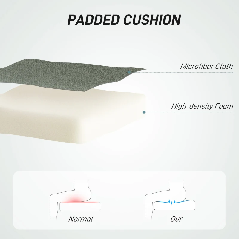 HOMCOM Armless Office Chair, 360° Swivel Desk Chair with Adjustable Height & Tilt Function for Home Office, Study, Dark Green