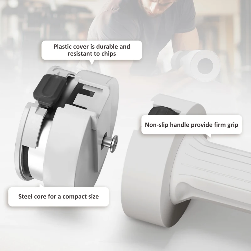 Soozier 11lbs Adjustable Dumbbell Set of Two, Hand Weights with 12 Weight Plates and Non-Slip Handles, for Men and Women, Home Gym Workout, White