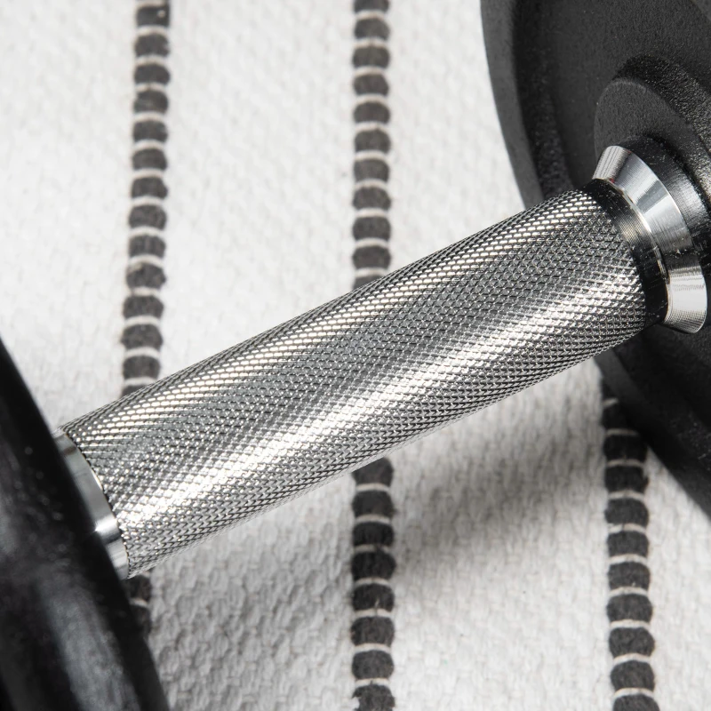 Soozier 44lbs 2-in-1 Adjustable Weight Barbell & Dumbbells Set, Free Weights Set with Non-Slip Handles for Home Gym Training, Black