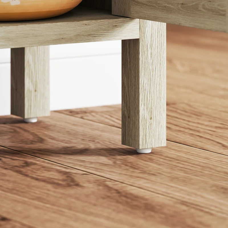 HOMCOM Sideboard Buffet Cabinet with Storage, Modern Accent Cabinet with Adjustable Shelf, Coffee Bar Cabinet, Natural