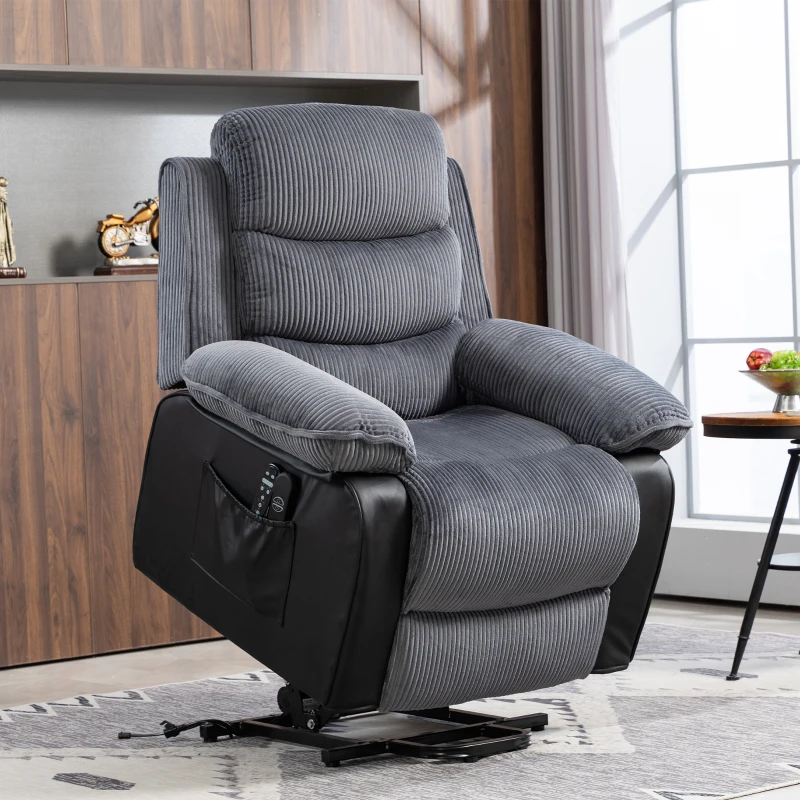 HOMCOM Power Lift Recliner Chair with Massage and Heat for Elderly, Electric Lift Chair with Remote Controllers