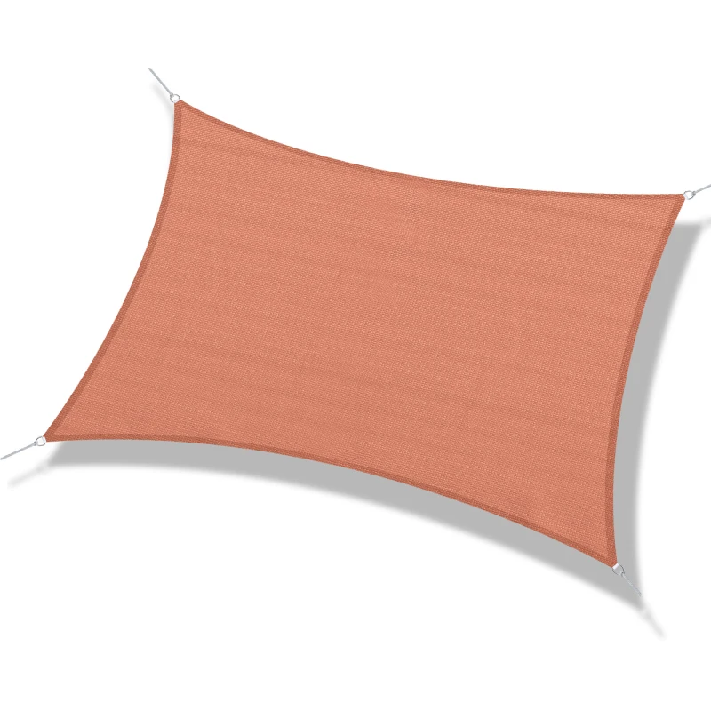 Outsunny Rectangle 13' x 20' Canopy Sun Sail Shade Garden Cover UV Protector Outdoor Patio Lawn Shelter with Carrying Bag (Red)