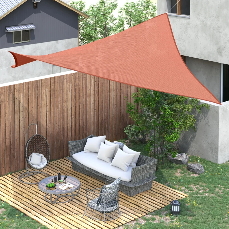 Outsunny Rectangle 13' x 20' Canopy Sun Sail Shade Garden Cover UV Protector Outdoor Patio Lawn Shelter with Carrying Bag (Red)