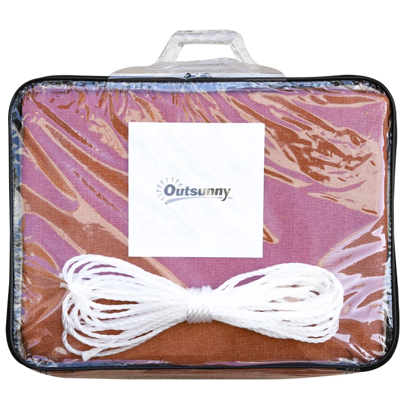 Outsunny Rectangle 13' x 20' Canopy Sun Sail Shade Garden Cover UV Protector Outdoor Patio Lawn Shelter with Carrying Bag (Red)