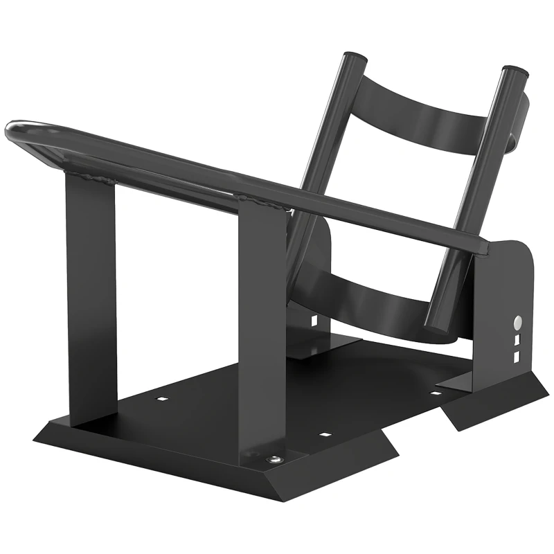 HOMCOM Motorcycle Wheel Chock, 1800 lbs Capacity Heavy Duty Steel Motorcycle Front Wheel Stand for 15"-21" Wheels, Black