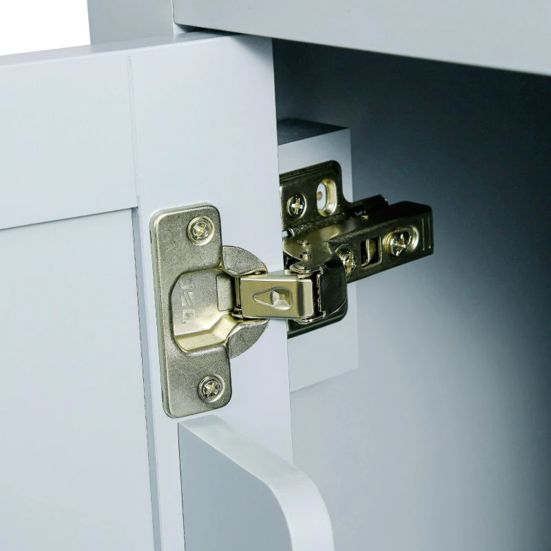 Kitchen Cart with Wood Drop-Leaf Countertop, Internal Storage Racks, Utility Island with Cabinets and Drawers, 53" L x 29.5" W x 37" H, Blue