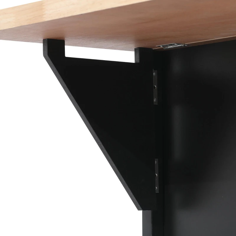 Kitchen Island with Drop Leaf and Power Outlet, Rolling Kitchen Cart on Wheels with 4 Doors, 5 Deep Drawers, Adjustable Shelves, Towel Rack, Black