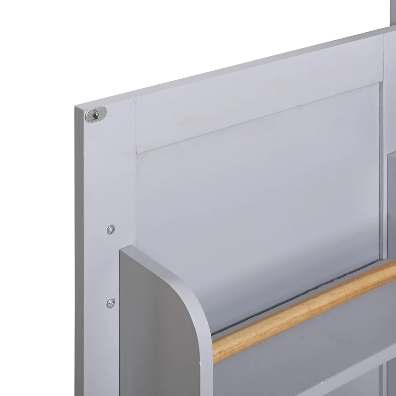 Kitchen Cart with Rubber Wood Top, Internal Storage Rack, Drawer with Dividers, Utility Island with Adjustable Shelves, 39" L x 26" W x 34" H, Gray