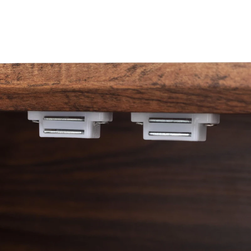 Farmhouse Kitchen Pantry Cabinet, Freestanding Cupboard with 2 Large Drawers, 8 Door Shelves, Adjustable Shelves, Anti-Tip Kit, Brown