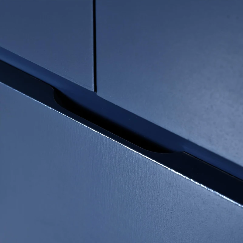 Kitchen Island with Drop Leaf, Rolling Cart with Spice and Towel Rack, 2 Drawers, Adjustable Shelves, 53.5" L x 27.5" W x 36.5" H, Navy Blue