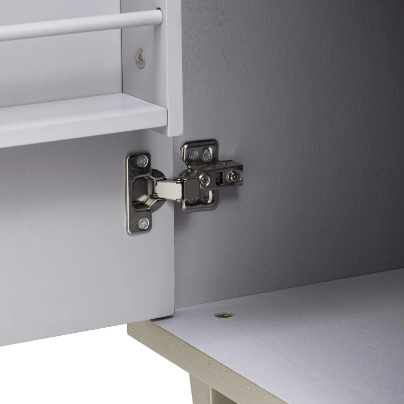 Kitchen Island Cart with Drop Leaf, Handwoven Ash Veneer Doors, Adjustable Shelves, and Lockable Wheels, 51" L x 29.5" W x 36" H, Champagne