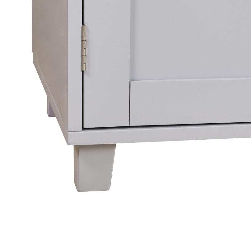 Kitchen Cart with Rubber Wood Top, Internal Storage Rack, Drawer with Dividers, Utility Island with Adjustable Shelves, 39" L x 26" W x 34" H, Gray