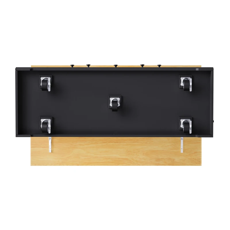 Mobile Rolling Kitchen Island with 2 Bar Stools, Power Outlet, Internal Storage Rack, Utility Island with Drop Leaf, Adjustable Shelves, Black