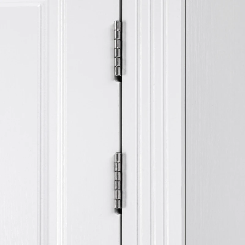 Farmhouse Kitchen Pantry Cabinet with Embossed Texture, 2 Drawers, 8 Door Shelves, Adjustable Shelves, Anti-Tip Kit, 30.5" L x 16" W x 71" H, White