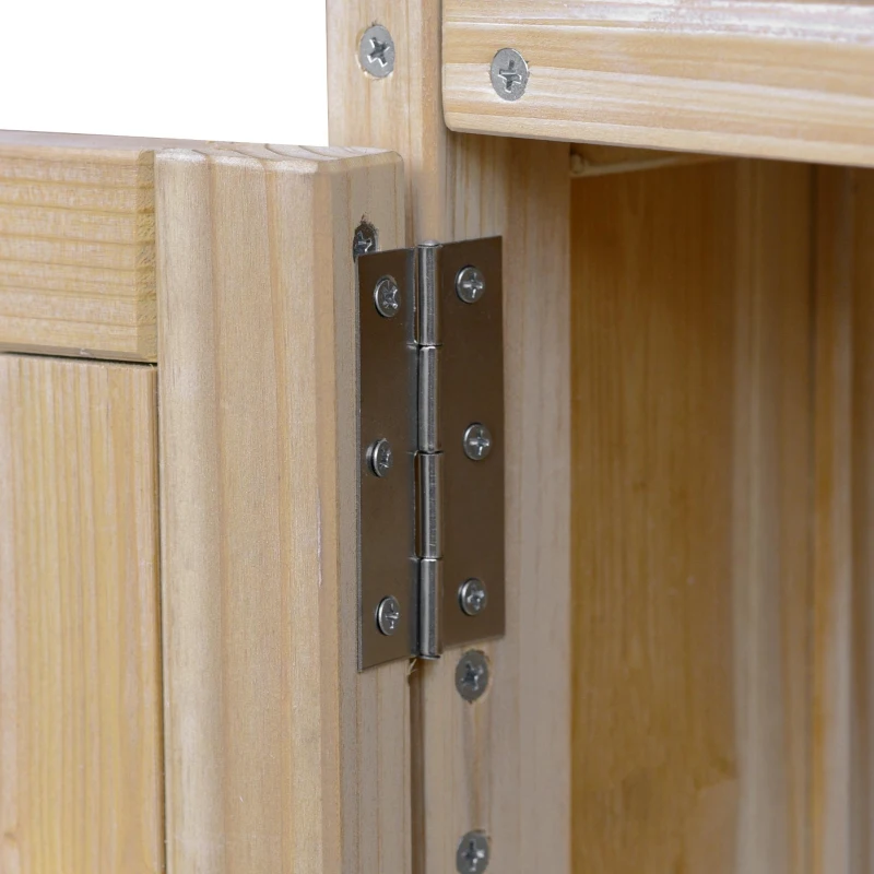 Outdoor Kitchen Island with Stainless Steel Top, Spice and Towel Rack, Rolling Bar Cart with Lockable Wheels, 50" L x 18.5" W x 36.5" H, Natural