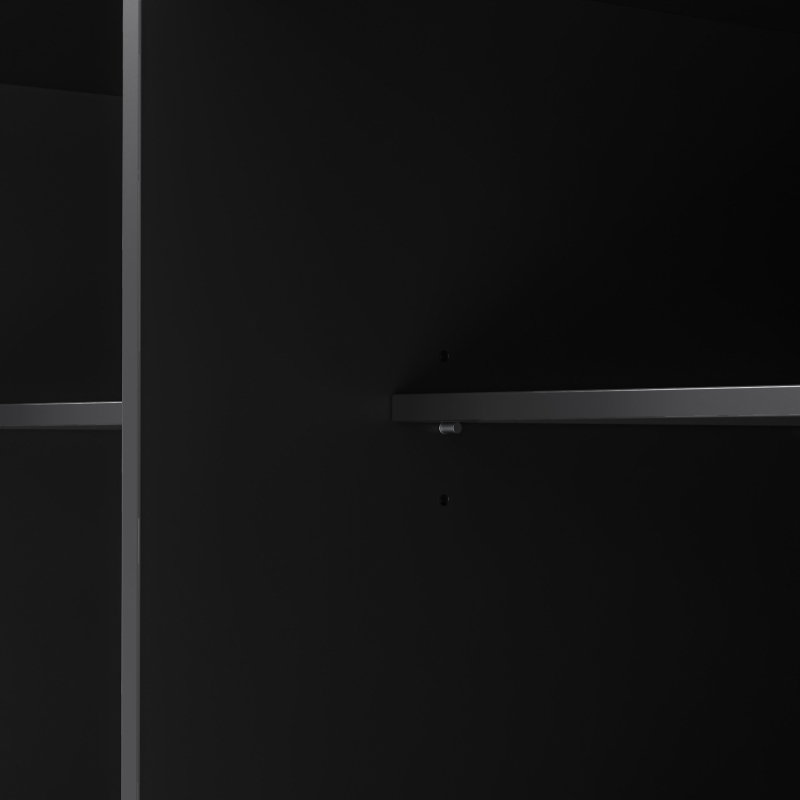 Kitchen Island Cart with Drop Leaf and Power Outlet, Internal Rack, Rolling Kitchen Storage on 5 Wheels, 48" L x 30" W x 37" H, Black