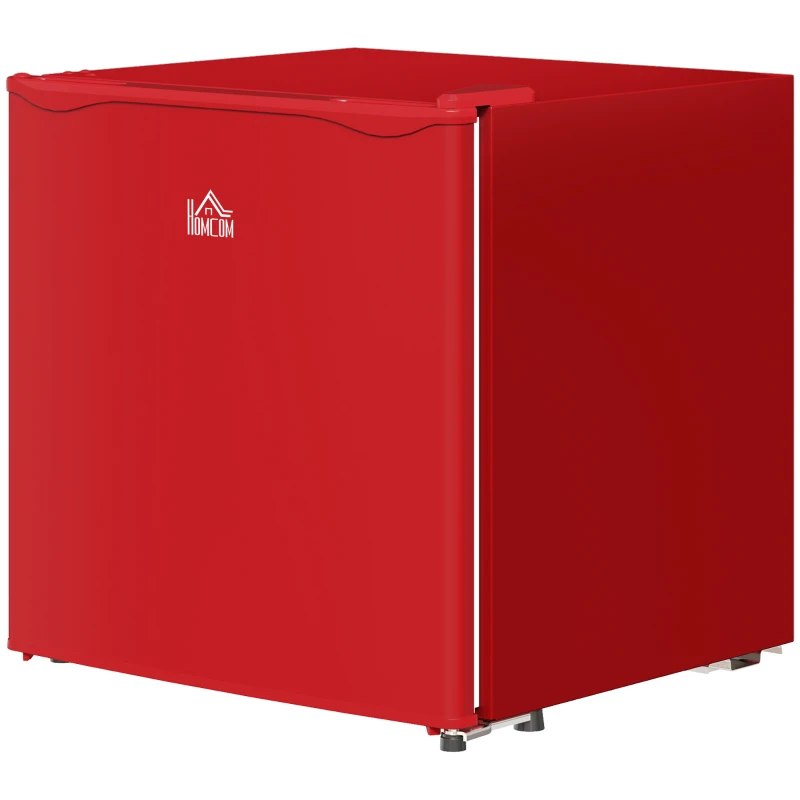 HOMCOM 1.1 Cu. Ft. Mini Freezer, Compact Upright Freezer with Reversible Door, Removable Shelf, Adjustable Temperature, Red