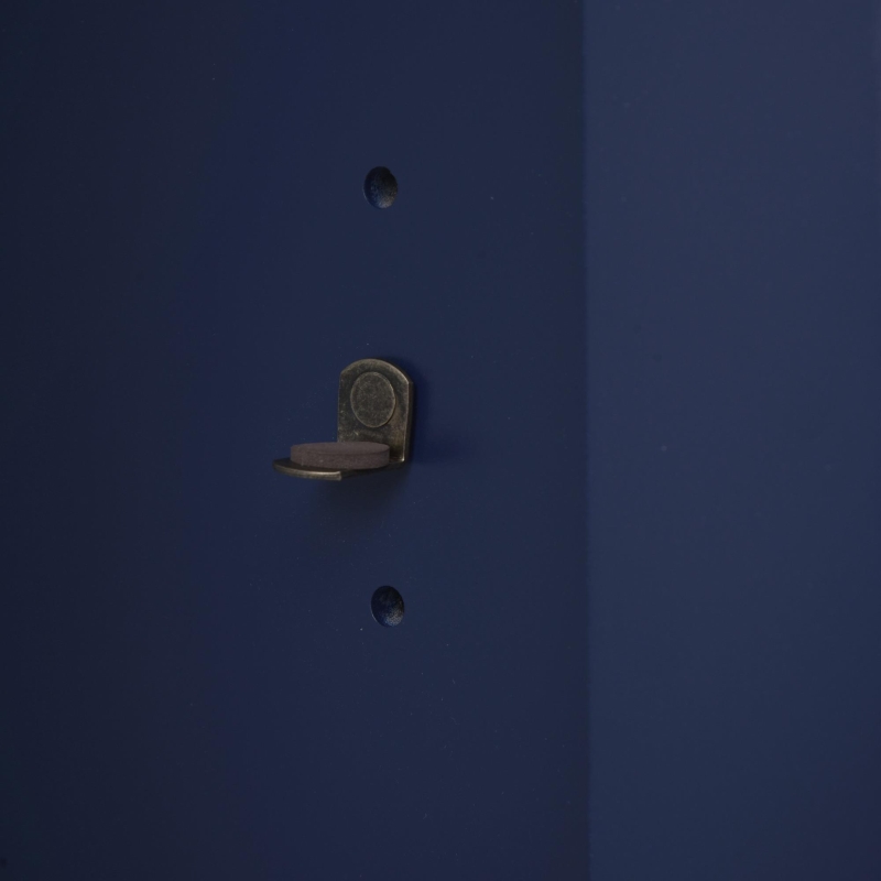 Rolling Mobile Kitchen Island Cart with Storage Cabinet, Solid Wood Desktop, Central Island with Locking Wheels, 51" L x 18" W x 36" H, Dark Blue