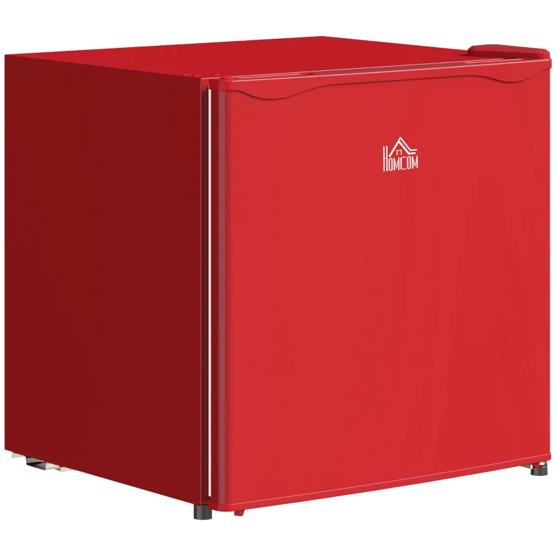 HOMCOM 1.1 Cu. Ft. Mini Freezer, Compact Upright Freezer with Reversible Door, Removable Shelf, Adjustable Temperature, Red