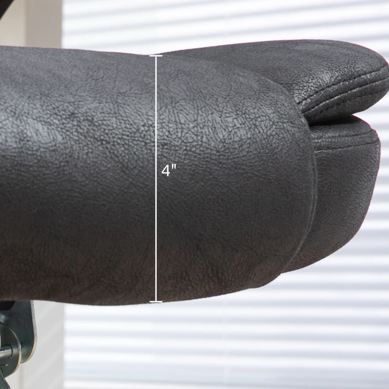 HOMCOM 6 Point Vibrating Massage Office Chair with Heat, Microfiber High Back Executive Office Chair with Reclining Backrest, Padded Armrests and Remote, Black