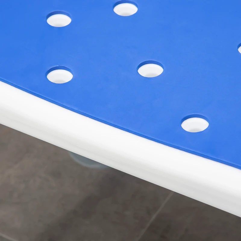 HOMCOM EVA Padded Shower Chair with Arms and Back, Bath Seat with Adjustable Height, Anti-slip Shower Bench for Seniors and Disabled, Tool-Free Assembly, 299lbs