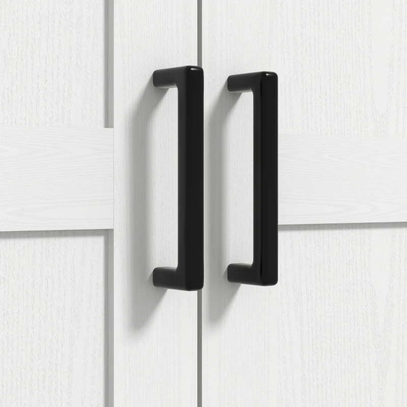 HOMCOM 69" Tall Farmhouse Kitchen Pantry Cabinet with 2 Doors, Drawer and Adjustable Shelves for Dining Room, White