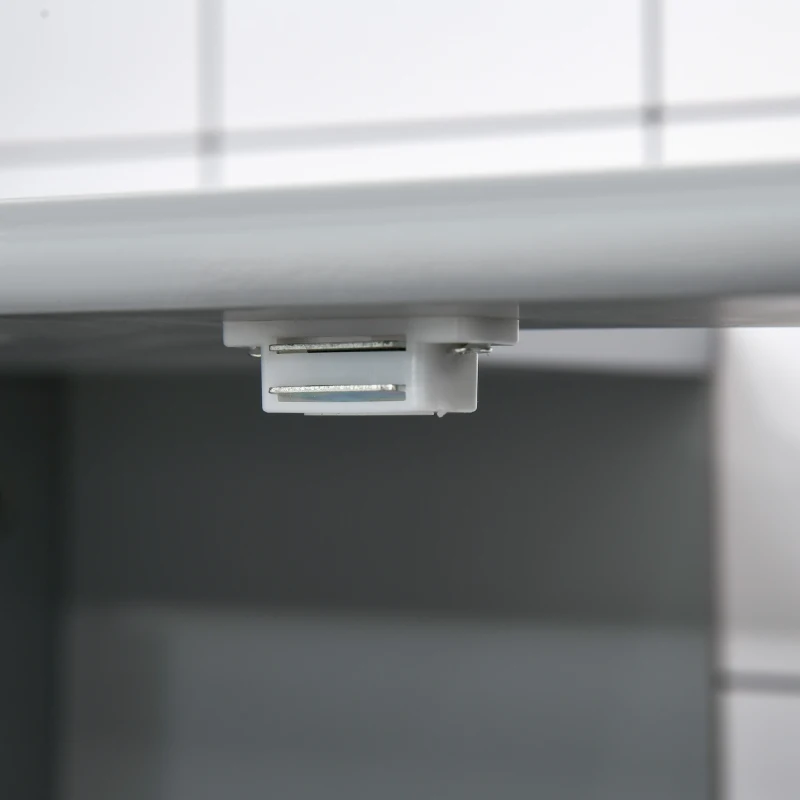 kleankin Bathroom Vanities, Bathroom Sink Cabinets with U-Shape Cut-Out and Adjustable Internal Shelf, Gray