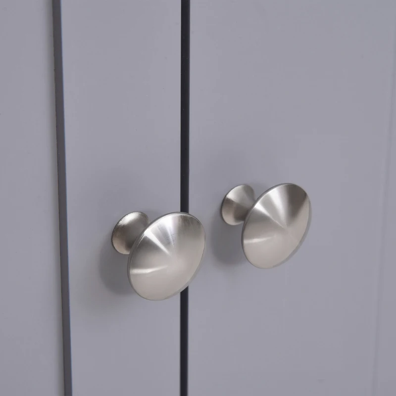 kleankin Bathroom Vanities, Bathroom Sink Cabinets with U-Shape Cut-Out and Adjustable Internal Shelf, White and Gray