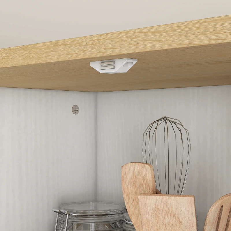 HOMCOM Freestanding Kitchen Pantry, 4-Door Kitchen Pantry Cabinet with Adjustable Shelves and Doors, Distressed White