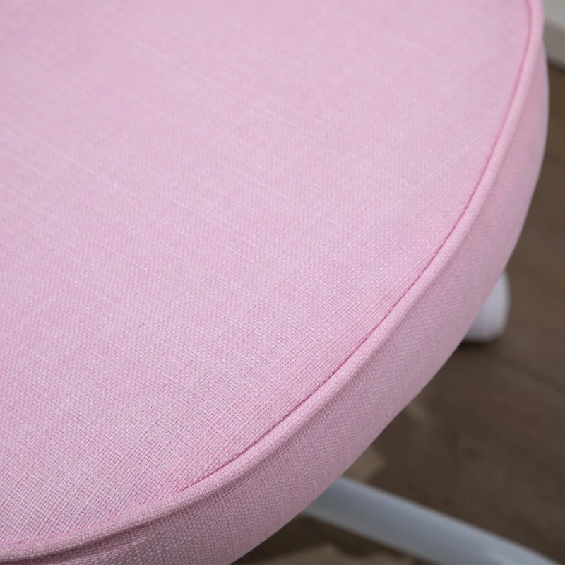 HOMCOM Heart Love Shaped Back Design Office Chair with Adjustable Height, Pink