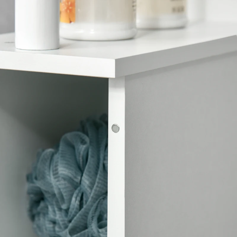 kleankin Bathroom Storage Cabinet with Open Shelves, White