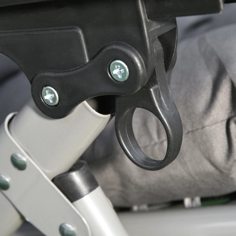 Outsunny Reclining Zero Gravity Chair with Adjustable Backrest, Folding Garden Sun Lounger with Removable Cushion and Headrest, Dark Grey